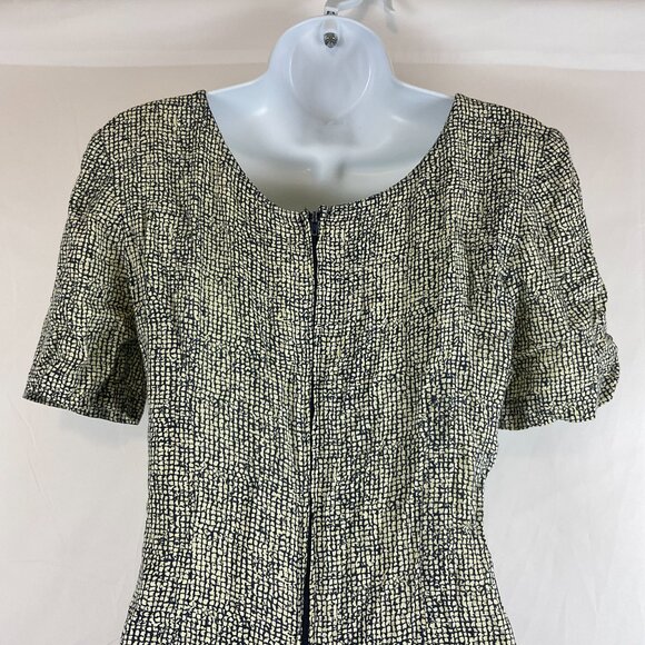 All That Jazz Romper 5/6 Black Light Yellow Print Pleats Zipper Back - Picture 7 of 10